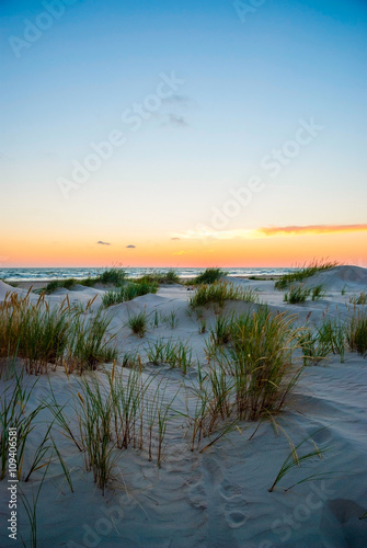 View on sand dunes of Liepaja beach
