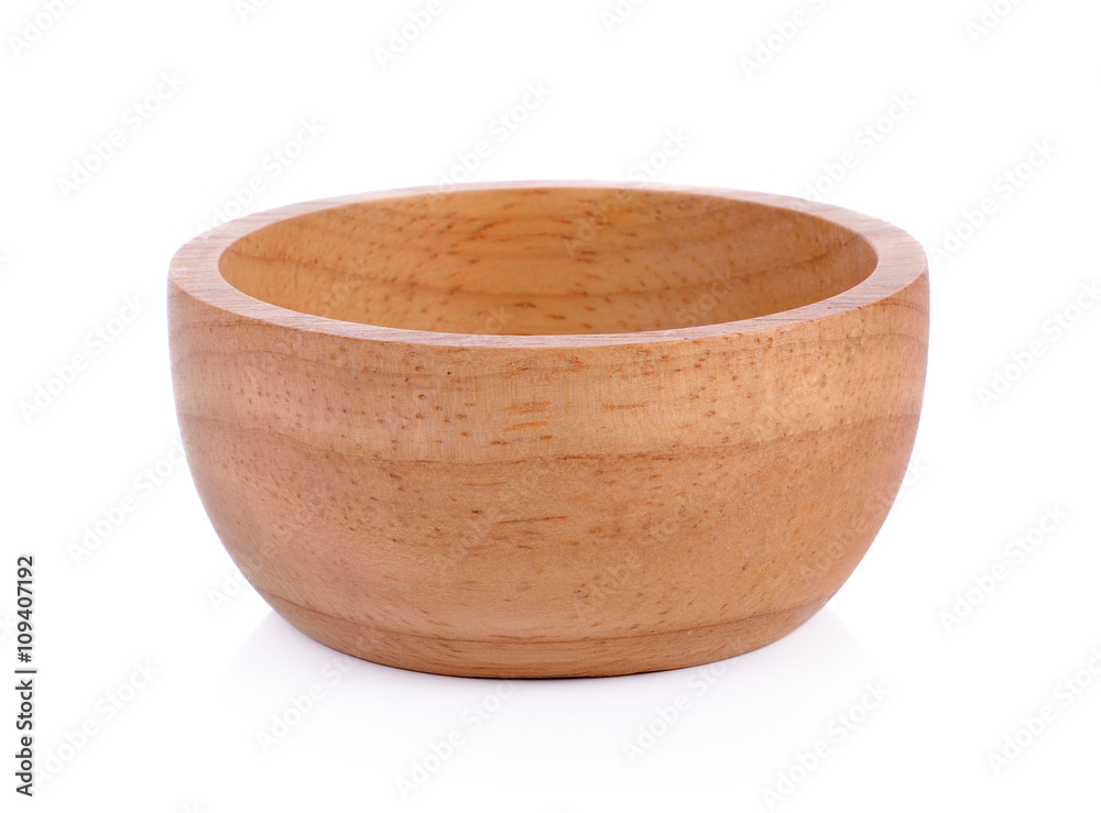 wood bowl on white background wood bowl on white background