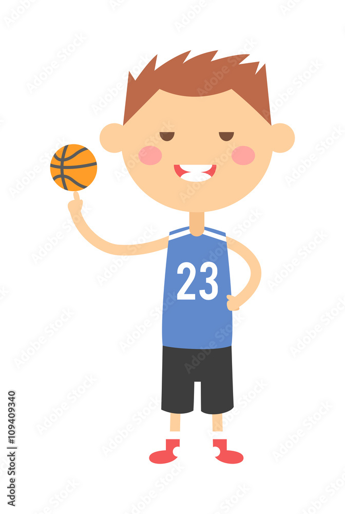Cartoon basketball young boy vector illustration. Cartoon basketball young boy vector illustration.