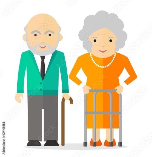 elderly couple happy