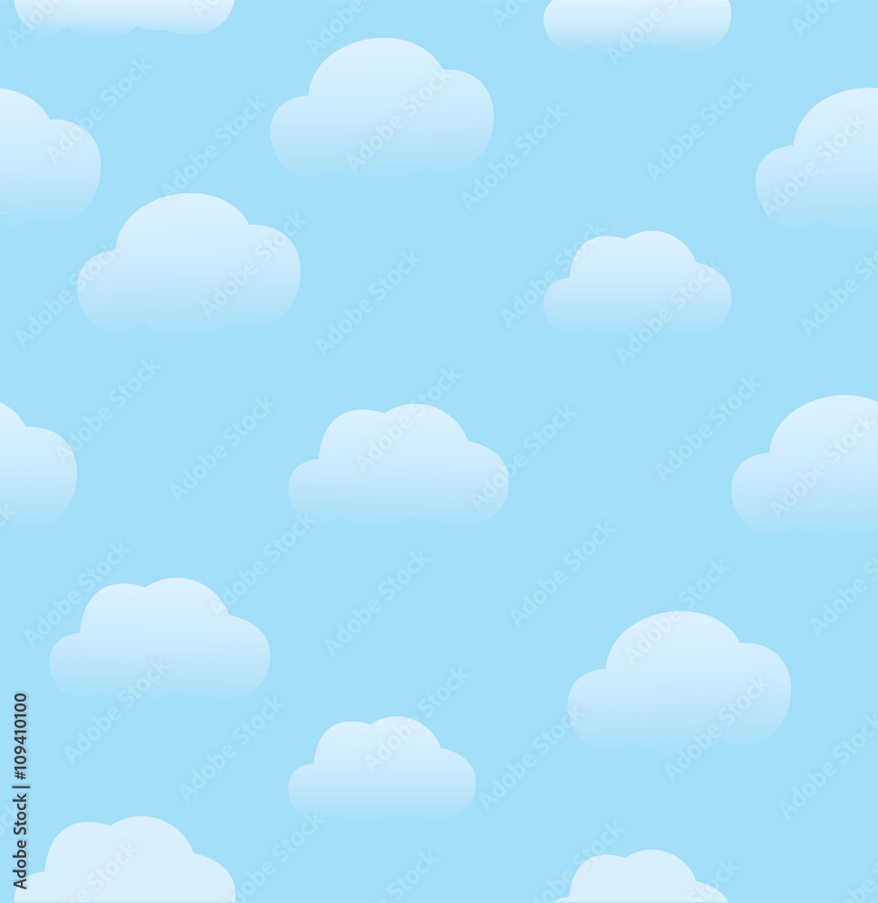 vector clouds seamless background