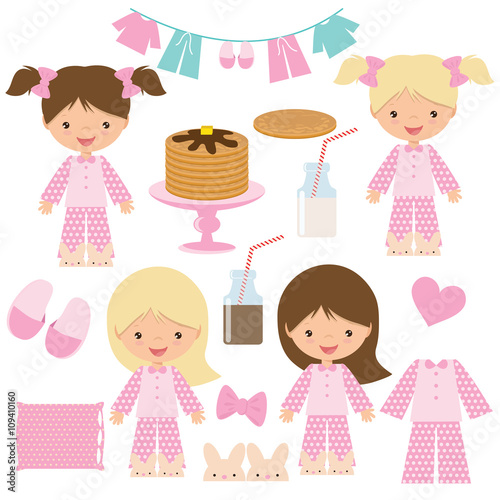 Pancake party vector illustration