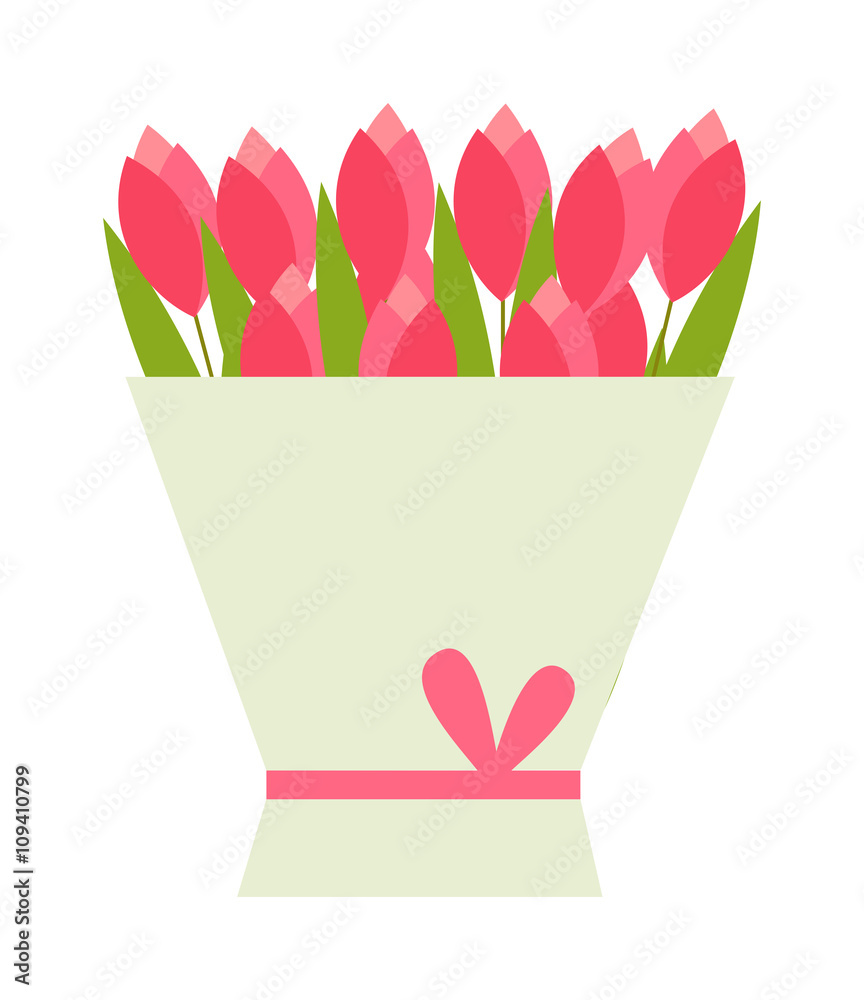 Tulips bouquet vector illustration. Tulips bouquet vector illustration.