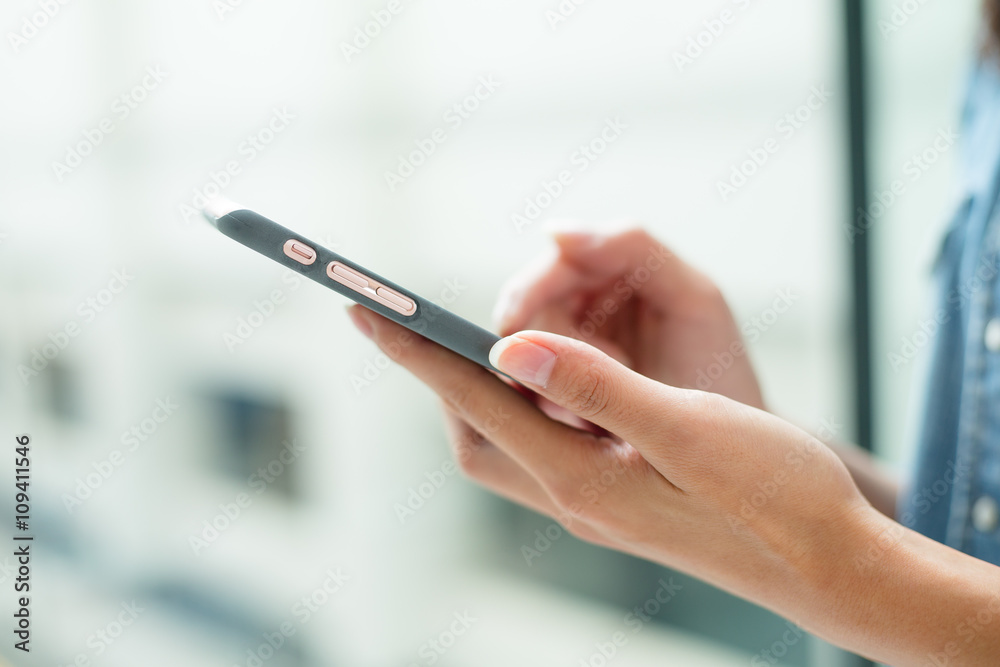Woman use of smart phone Woman use of smart phone