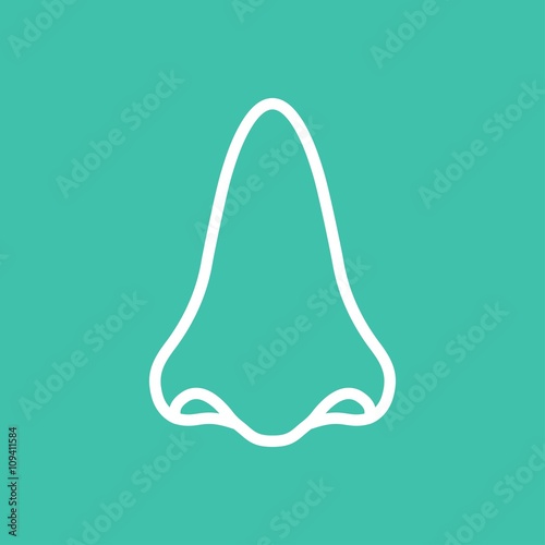 Nose  -  vector icon.