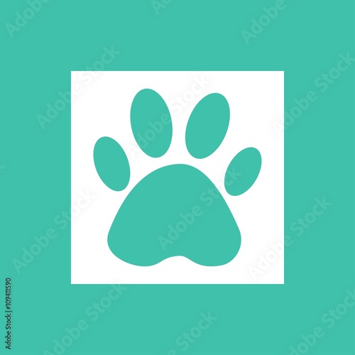 Paw -  vector icon.