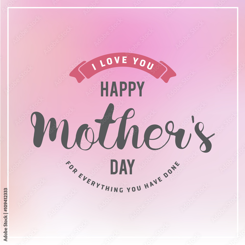 Mother's Day Badges and Labels Design For Greeting Card. Vector illustration