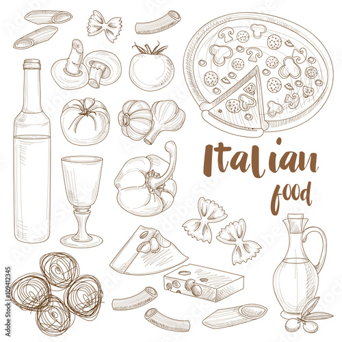Italian food set