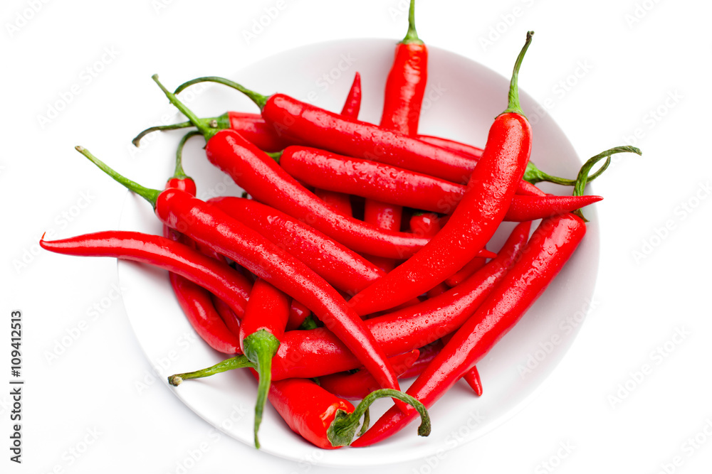 Centered Bowl of Chilli Peppers