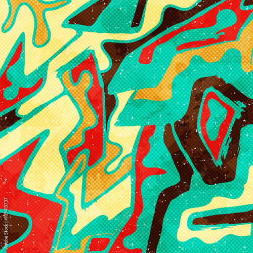 Beautiful colorful abstract graffiti polygons vector illustration