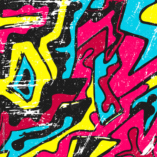 psychedelic graffiti grunge pattern texture vector illustration