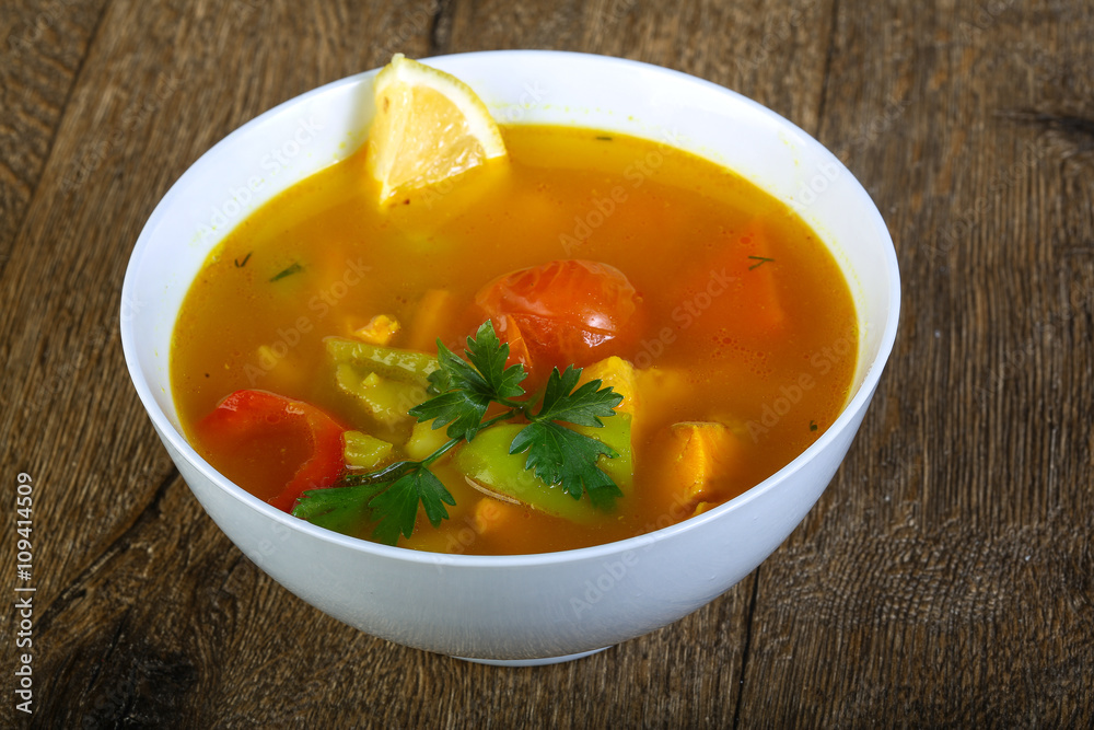 Salmon soup Salmon soup