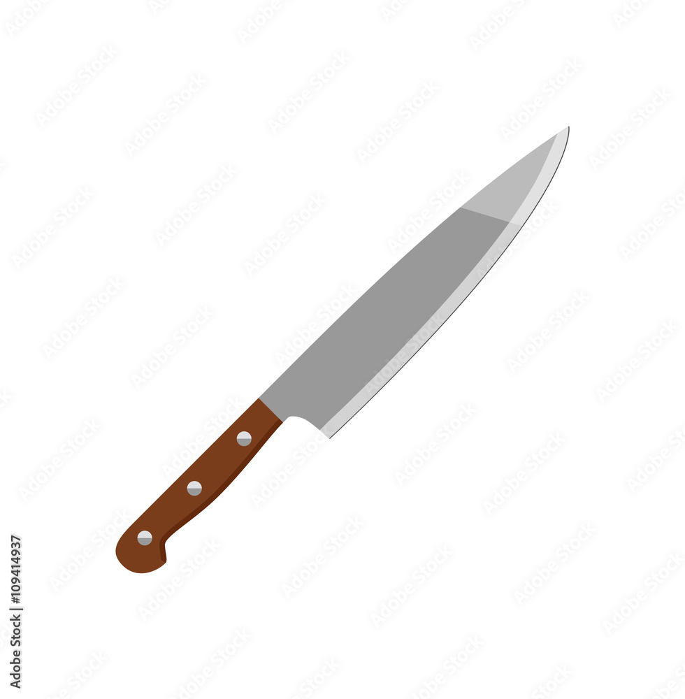 Knife with a wooden handle. vector illustration Knife with a wooden handle. vector illustration