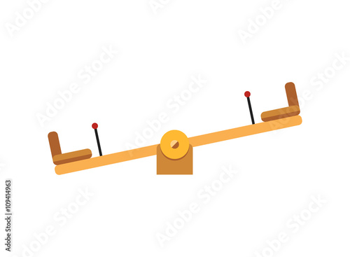 See Saw Isolated On White Background