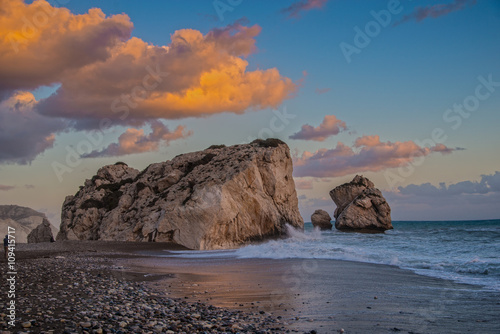 Aphrodite's Rock in Cyprus - unrealistic beauty photo