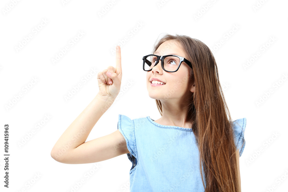 Portrait of young girl isolated on a white Portrait of young girl isolated on a white