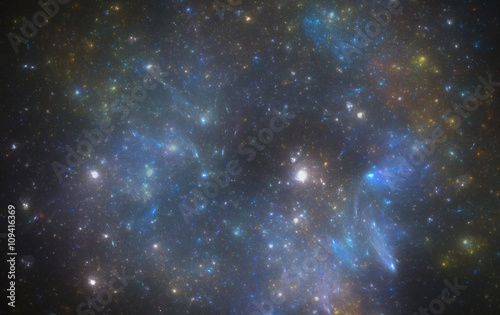 Fototapeta Deep space nebula with stars.