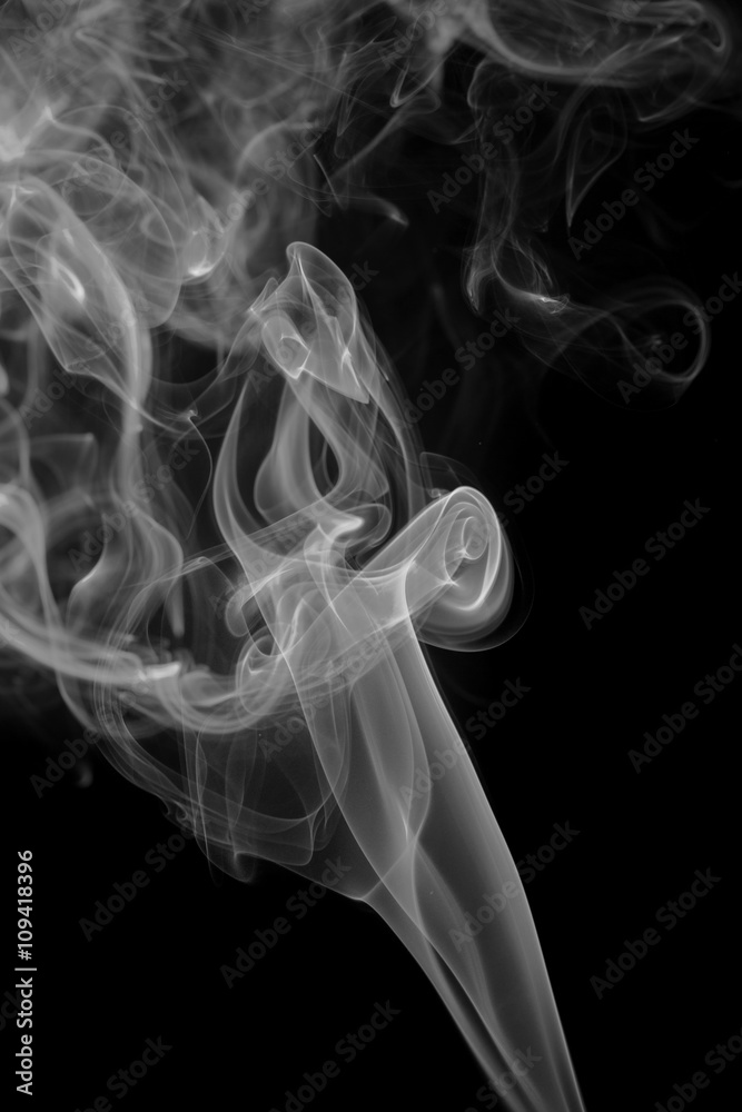 Abstract gray smoke from the incense sticks. Abstract gray smoke from the incense sticks.