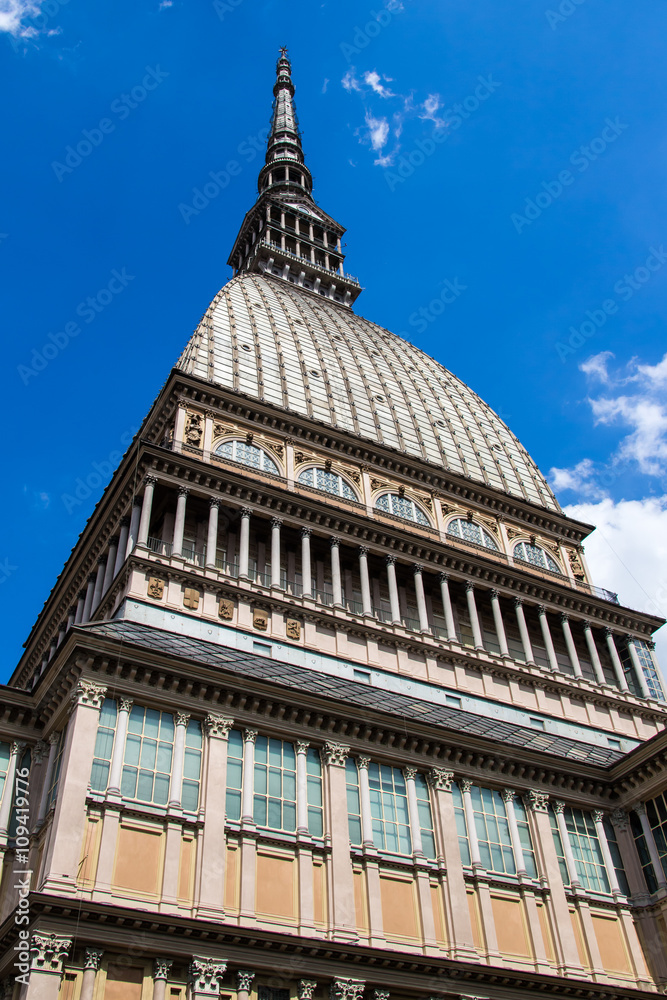 The Mole Antonelliana, a landmark in Turin, Italy