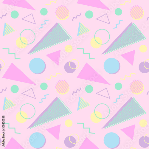 80年代風デザインシームレスパターン　ピンク