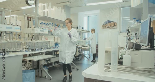 Scientist working in a pharmaceutical research lab.