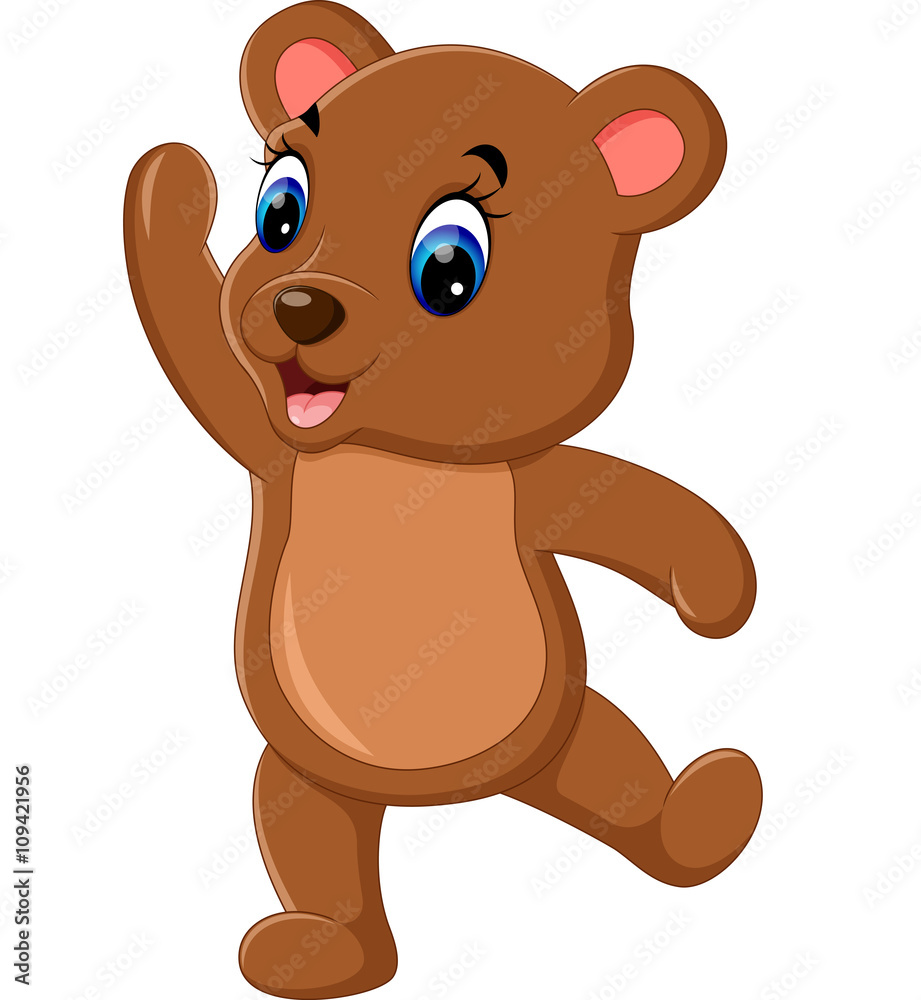 illustration of cute baby bear cartoon illustration of cute baby bear cartoon