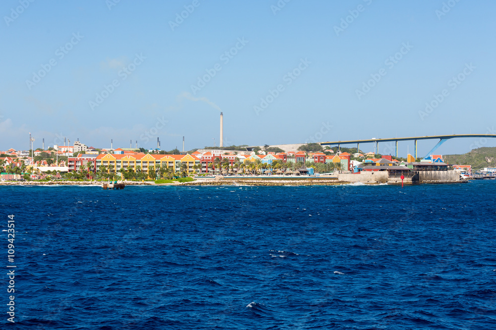 Curacao and Bridge Beyond Blue Water