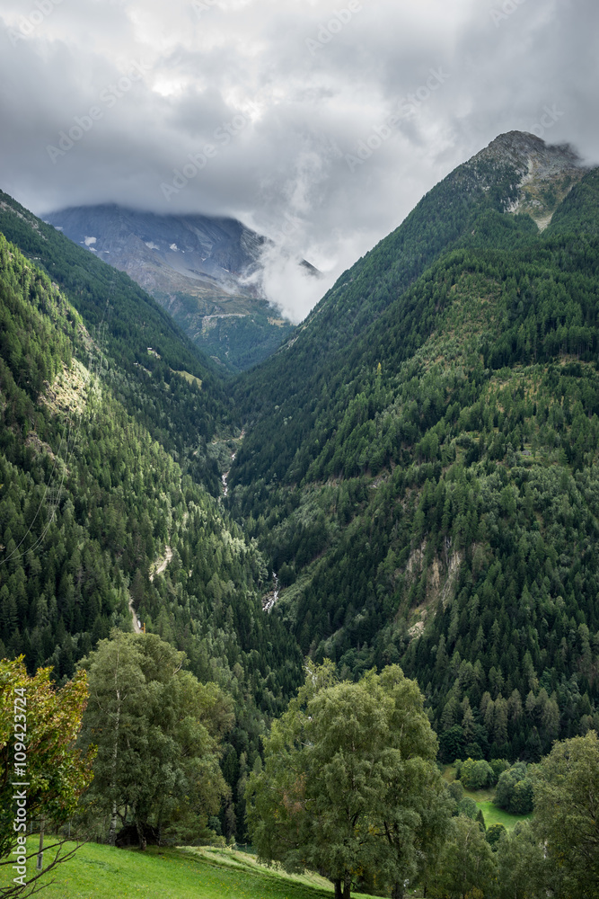 View from the Simplon Pass in Switzerland