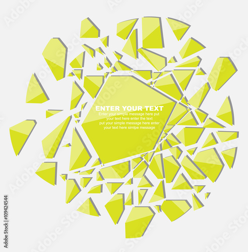 CRUSHED ELEMENTE TEMPLATE MESSAGE STICKER SECOND EDITION YELLOW