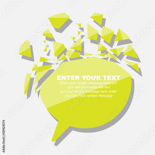 CRUSHED ELEMENTE TEMPLATE MESSAGE STICKER THIRD EDITION YELLOW