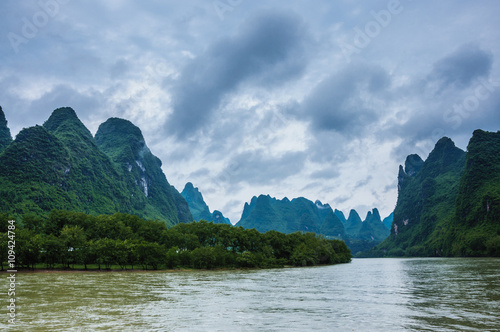 Beautiful mountains and river scenery © carl