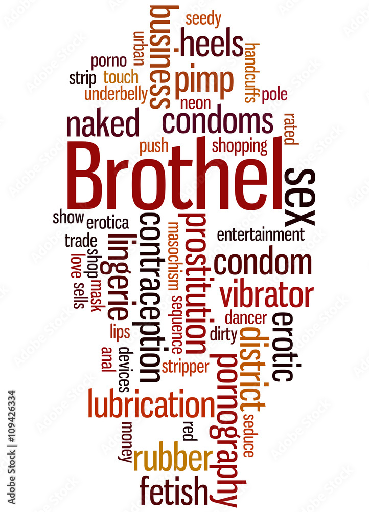 Obraz premium Brothel, word cloud concept 2