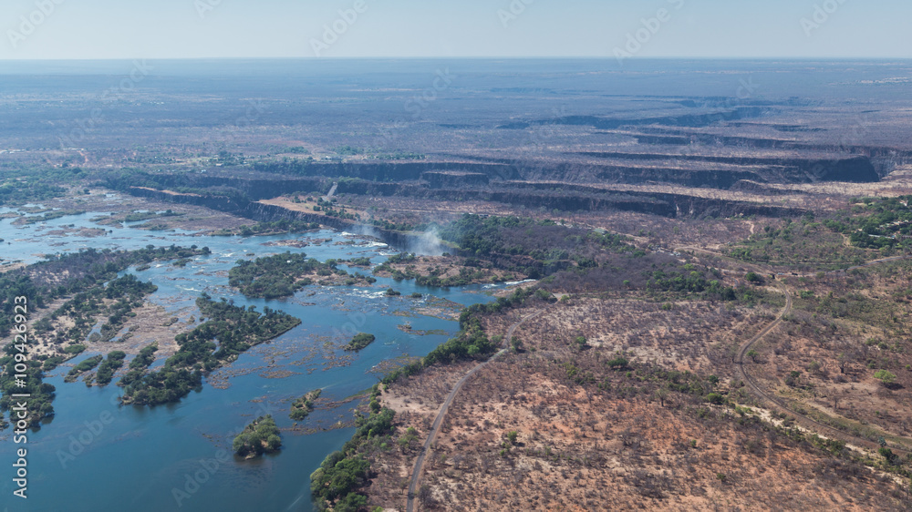 Victoria Falls from above in October