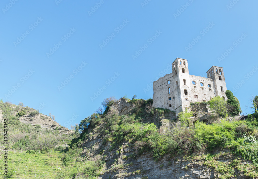 Castle of isola bona in liguria near san remo