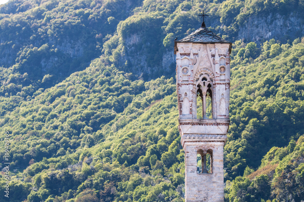 campanile romanico di Ossuccio - lago di Como - Italy