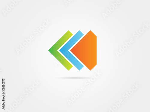 Colorful tile pattern ceramics building logo