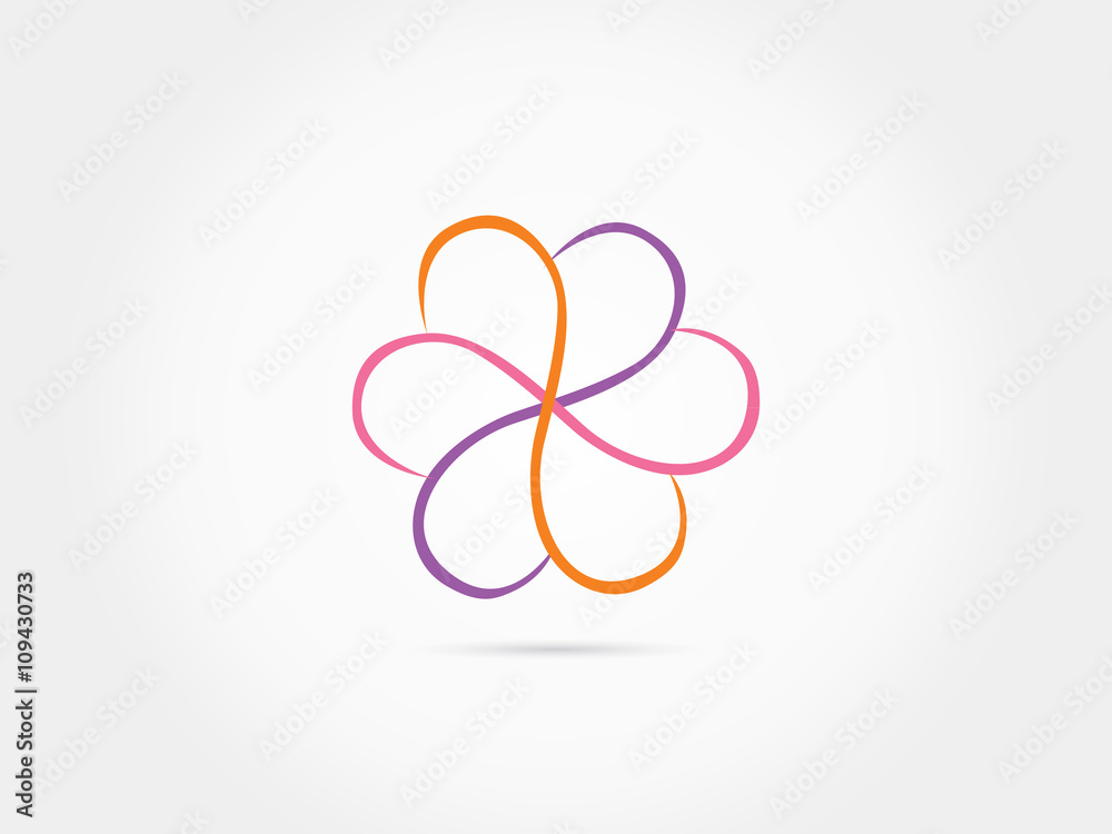 Infinity six symbol colorful circle beauty logo Infinity six symbol colorful circle beauty logo