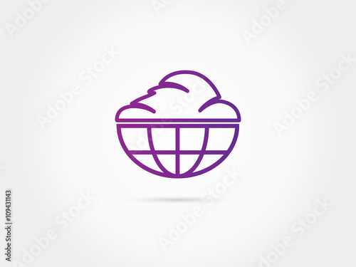 World cloud logo