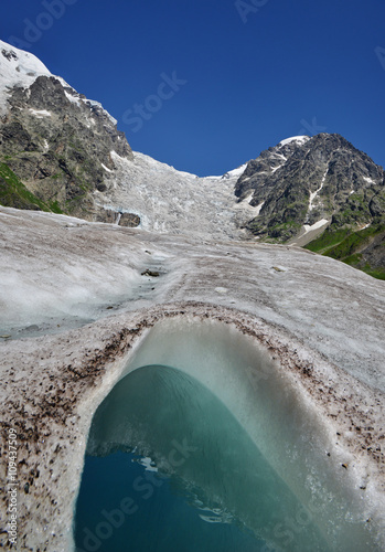 water hole on Adishi ice-fall photo