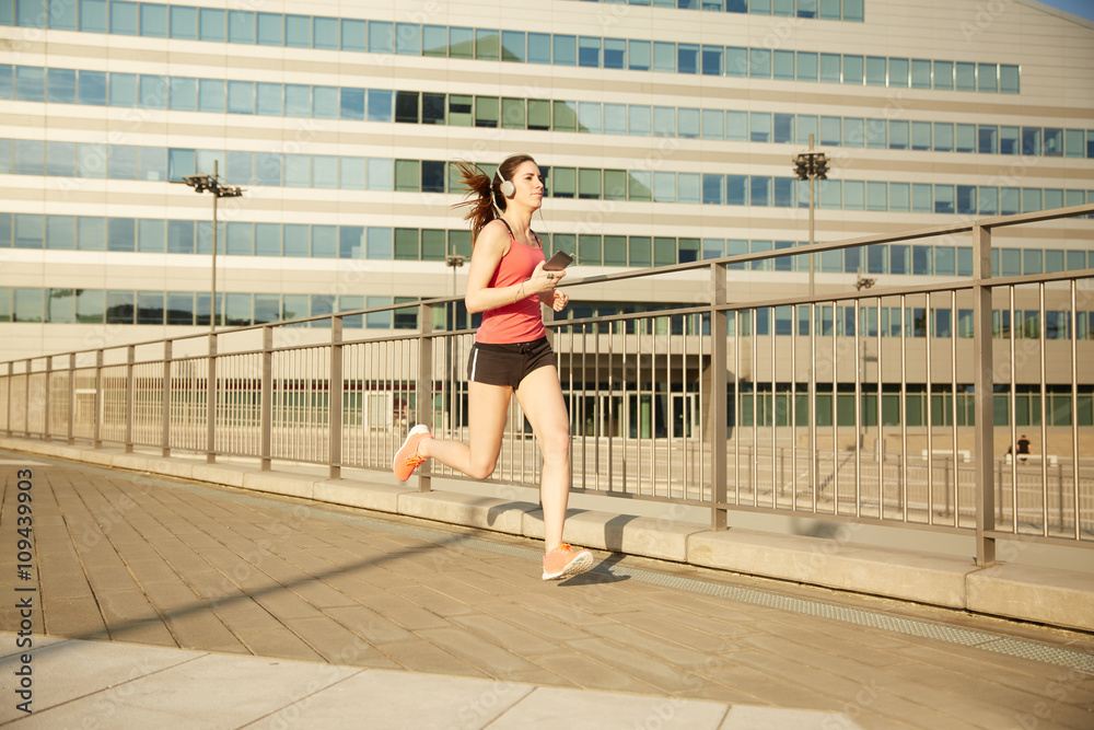 Naklejka premium running woman