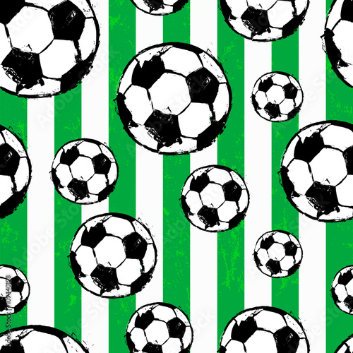 seamless background pattern, with soccer / football, paint strok