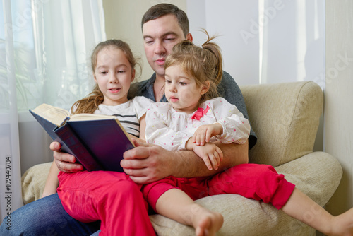 father with daughter at home