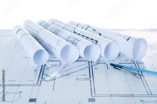 Set of construction bluepri...