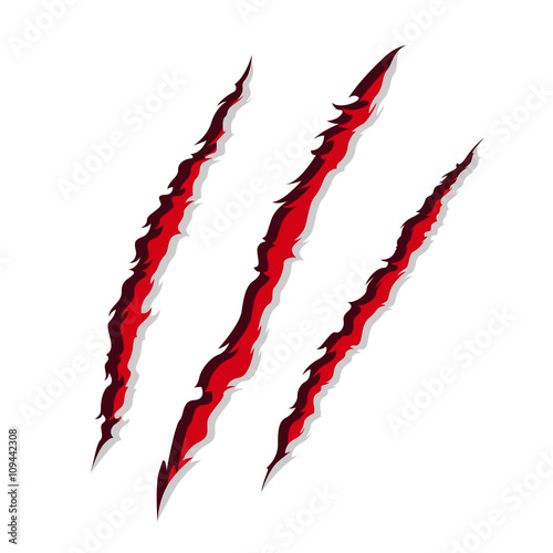 Vector Illustration of Claw Scratches