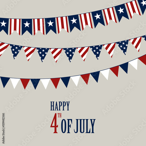 Vector Illustration of a 4th of July Independence Day Background