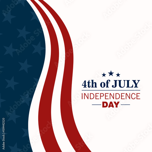 Vector Illustration of a 4th of July Independence Day Background