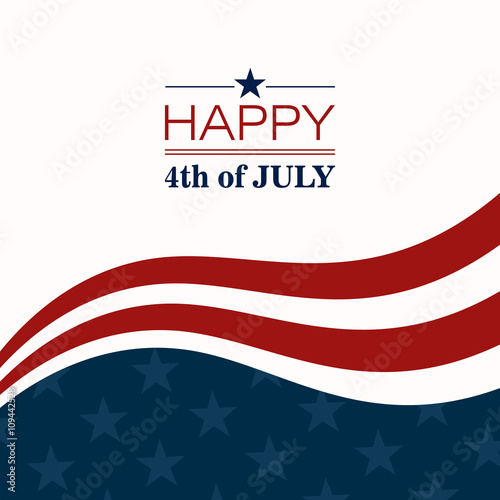 Vector Illustration of a 4th of July Independence Day Background
