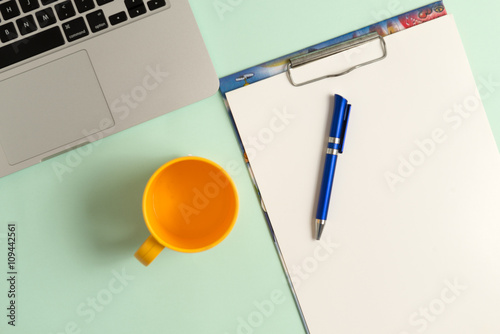 Blog or blogging text on the desk