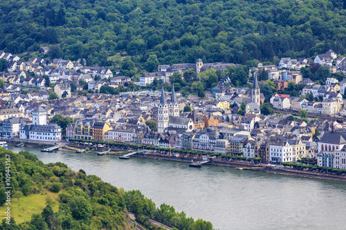 famous popular Wine Village of Boppard at Rhine River,middle Rhi