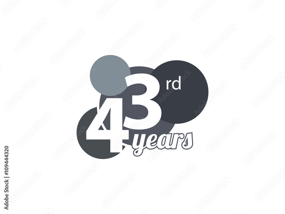 43rd year anniversary logo 43rd year anniversary logo